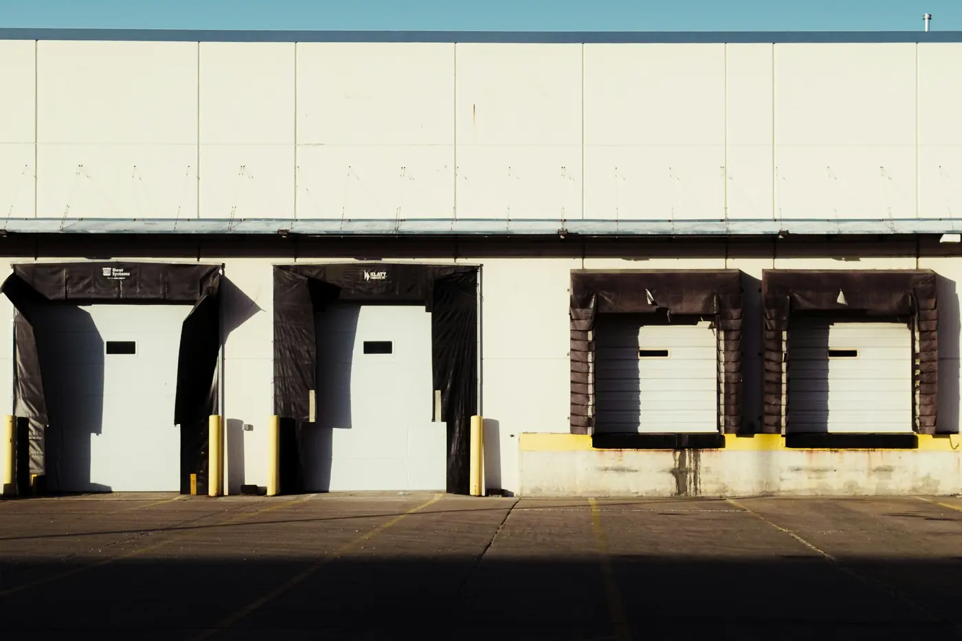 Loading docks at a distribution center